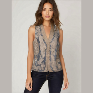 Vintage Lace Embroidered Vest Custom Made Boho
